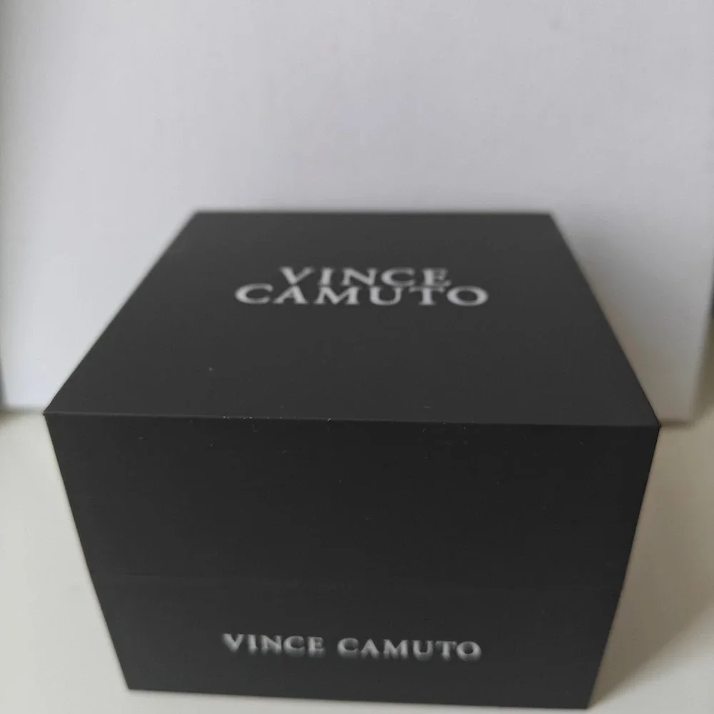 Vince Camuto Men Stainless Steel Analog Silver Watch Bracelet Set Gold Tone Dial